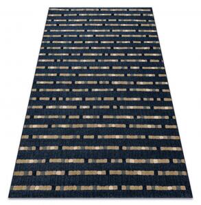 Kusový koberec vlněný JADE 45023/500 OSTA Proužky modrý béžový Rozměr: 160x230 cm