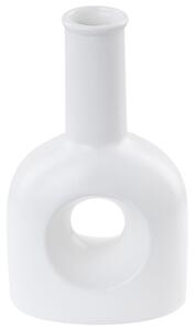 Váza na květiny THEBES Keramika 22 cm Bílá