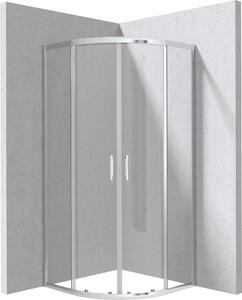 Deante Funkia Evo sprchový kout 90x90 cm půlkulatá chrom lesk/průhledné sklo KYP_0099P