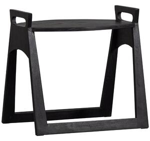 WOOOD Černý dřevěný odkládací stolek Forie 49 x 39 cm