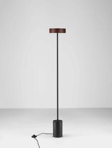 LED bílo-zlatá stojací lampa Thea – Dřevo
