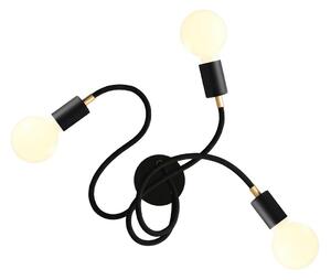 Creative cables Flex 60, flexibilní nástěnné nebo stropní svítidlo, se závitem G95 Barva: Černá