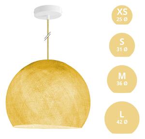 Creative cables Závěsná lampa se stínidlem kupole z PE vlákna, polyester Barva: Hořčicová žlutá, Průměr: M - Ø 35 Cm