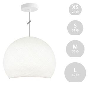 Creative cables Závěsná lampa se stínidlem kupole z PE vlákna, polyester Barva: Bílá, Průměr: M - Ø 35 Cm