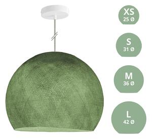 Creative cables Závěsná lampa se stínidlem kupole z PE vlákna, polyester Barva: Olivově zelená, Průměr: L - Ø 42 Cm
