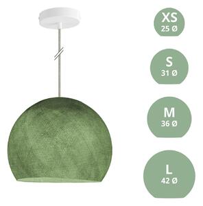Creative cables Závěsná lampa se stínidlem kupole z PE vlákna, polyester Barva: Olivově zelená, Průměr: S - Ø 31 Cm