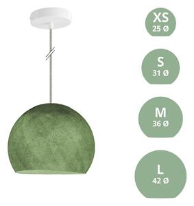 Creative cables Závěsná lampa se stínidlem kupole z PE vlákna, polyester Barva: Olivově zelená, Průměr: XS - Ø 25 Cm