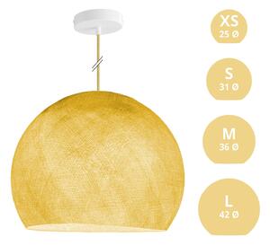 Creative cables Závěsná lampa se stínidlem kupole z PE vlákna, polyester Barva: Hořčicová žlutá, Průměr: L - Ø 42 Cm