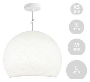 Creative cables Závěsná lampa se stínidlem kupole z PE vlákna, polyester Barva: Bílá, Průměr: L - Ø 42 Cm
