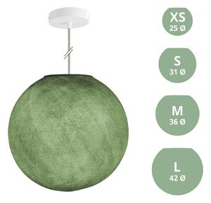 Creative cables Závěsná lampa se stínidlem koule z PE vlákna, polyester Barva: Olivově zelená, Průměr: M - Ø 35 Cm
