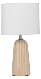 LED dřevěno-bílá stolní lampa Oby