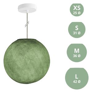 Creative cables Závěsná lampa se stínidlem koule z PE vlákna, polyester Barva: Olivově zelená, Průměr: S - Ø 31 Cm