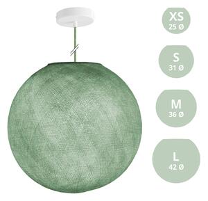 Creative cables Závěsná lampa se stínidlem koule z PE vlákna, polyester Barva: Zelená, Průměr: L - Ø 42 Cm