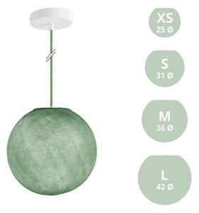 Creative cables Závěsná lampa se stínidlem koule z PE vlákna, polyester Barva: Zelená, Průměr: XS - Ø 25 Cm