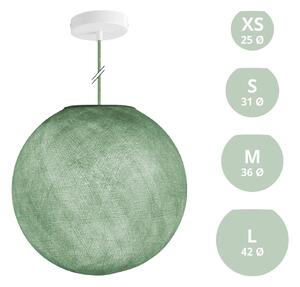 Creative cables Závěsná lampa se stínidlem koule z PE vlákna, polyester Barva: Zelená, Průměr: M - Ø 35 Cm