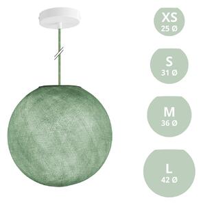 Creative cables Závěsná lampa se stínidlem koule z PE vlákna, polyester Barva: Zelená, Průměr: S - Ø 31 Cm