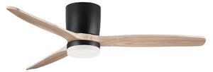 LED černo-dřevěné designové stropní svítidlo Aloa s dálkovým ovládáním 18W