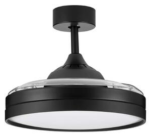 LED černé moderní stropní svítidlo Nevma s dálkovým ovládáním – Černá