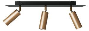 Creative cables Bodové svítidlo obdélníkové, 3 zdroje se stínidly Tub-E14, baldachýn obdélník Rose-one XXL Barva: Matný bronz