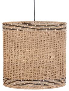 Závěsná lampa LUAPULA Papírové lano Přírodní