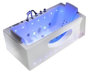 BPS-koupelny Hydromasážní vířivá vana IRIS 933A 150x84 Bílá s ohřevem vody