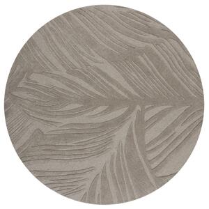 Flair Rugs koberce Kusový koberec Solace Lino Leaf Grey kruh - 160x160 (průměr) kruh cm