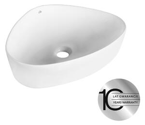 Laveo Laveo, asymetrické umyvadlo na desku 505x410x120 mm, bílá lesklá, LAV-VUA_6251