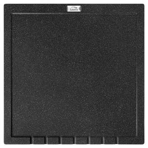 Laveo Halvo, granitový odkapávač 350x350x25 mm, černá, LAV-OBA_701T