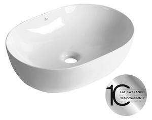 Laveo Lomami, umyvadlo na desku 485x350x135 mm, bílá lesklá, LAV-VUL_6248