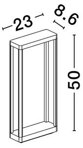 Venkovní lampa Cosmic 50 – 50 x 12 cm