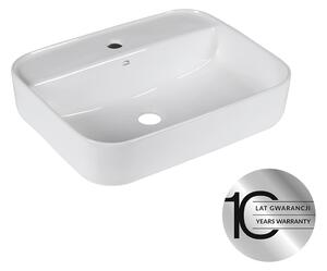 Laveo Mogami, umyvadlo na desku 505x405x140 mm, bílá lesklá, LAV-VUM_6150