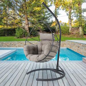 Zahradní houpací židle Aniko (antracit + šedá). 1083012