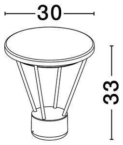 Venkovní lampa Virtus 33 – 33 x 18 x 14 cm