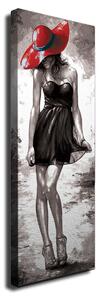 Wallity Obraz na plátně Beauty with hat PC107 30x80 cm