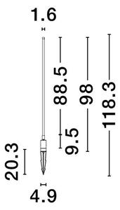 Venkovní lampa Dessay 118 – 118 cm