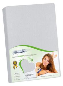 BELLATEX Prostěradlo jersey Šedá 100x200 cm