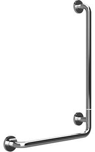 Bemeta Design HELP: Madlo, 890 mm, ve tvaru L, pravé, skládané, s krytkou, nerez, lesk - 301153041