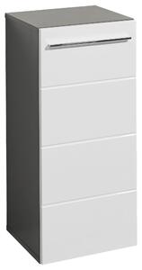 SPODNÍ SKŘÍŇKA, vysoce lesklá bílá, antracitová, 34/72/31 cm Xora - Koupelnové série, Online Only