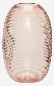 Hübsch Skleněná váza Balloon Pink růžová 20cm