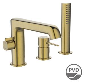 Laveo Pola, 3-otvorová vanová baterie, zlatá matná, LAV-BAP_G13B