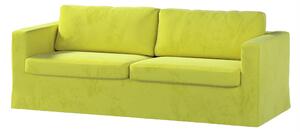 Potah na pohovku IKEA Karlstad 3-místná, nerozkládací, dlouhý barva zelená látka lesklé, sametová
