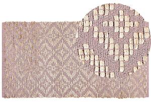 Koberec GERZE Růžová 80 x 150 cm Bavlna