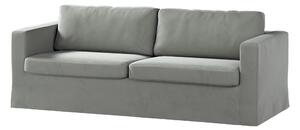 Potah na pohovku IKEA Karlstad 3-místná, nerozkládací, dlouhý barva šedá látka lesklé, sametová