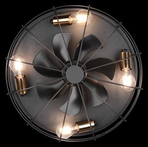 Trio R61095032 stropní ventilátor s osvětlením Trondheim 4x10W | E27 - dálkové ovládání, časovač, 3 rychlosti, černá