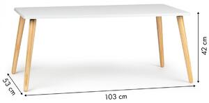 MODERNHOME Konferenční stolek Piper 100cm bílý