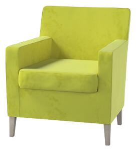 Potah na křeslo IKEA Karlstad barva zelená látka lesklé, sametová