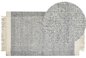 Vlněný koberec 80 x 150 cm šedý/krémově bílý TATLISU