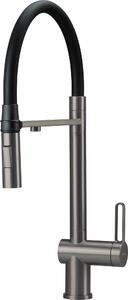 Deante Magnetic, dřezová baterie s připojením vodního filtru a elastickým výtokem, grafitová, BRM_D75M