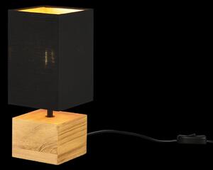 Trio R50171080 stolní svítidlo Woody 1x40W | E14 - kabelový spínač, dřevo, bílá