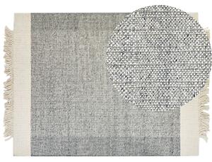 Vlněný koberec 160 x 230 cm šedý/krémově bílý TATLISU